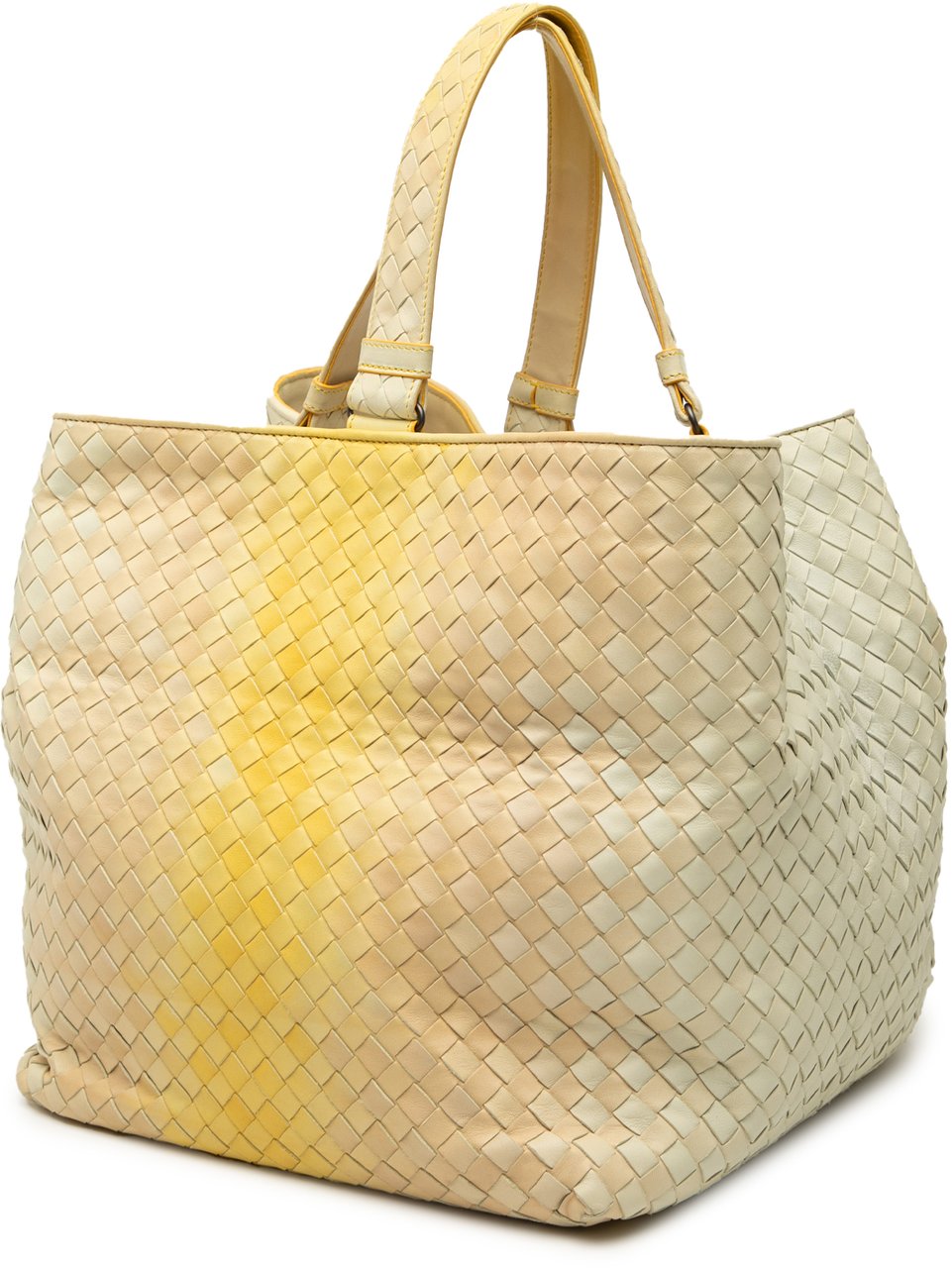 Bottega Veneta Nappa Intrecciato Nuance Bucket Bag Geel