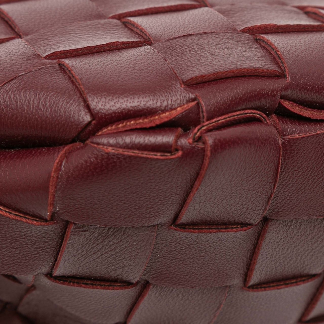 Bottega Veneta Baby Lambskin Intrecciato Sardine Rood
