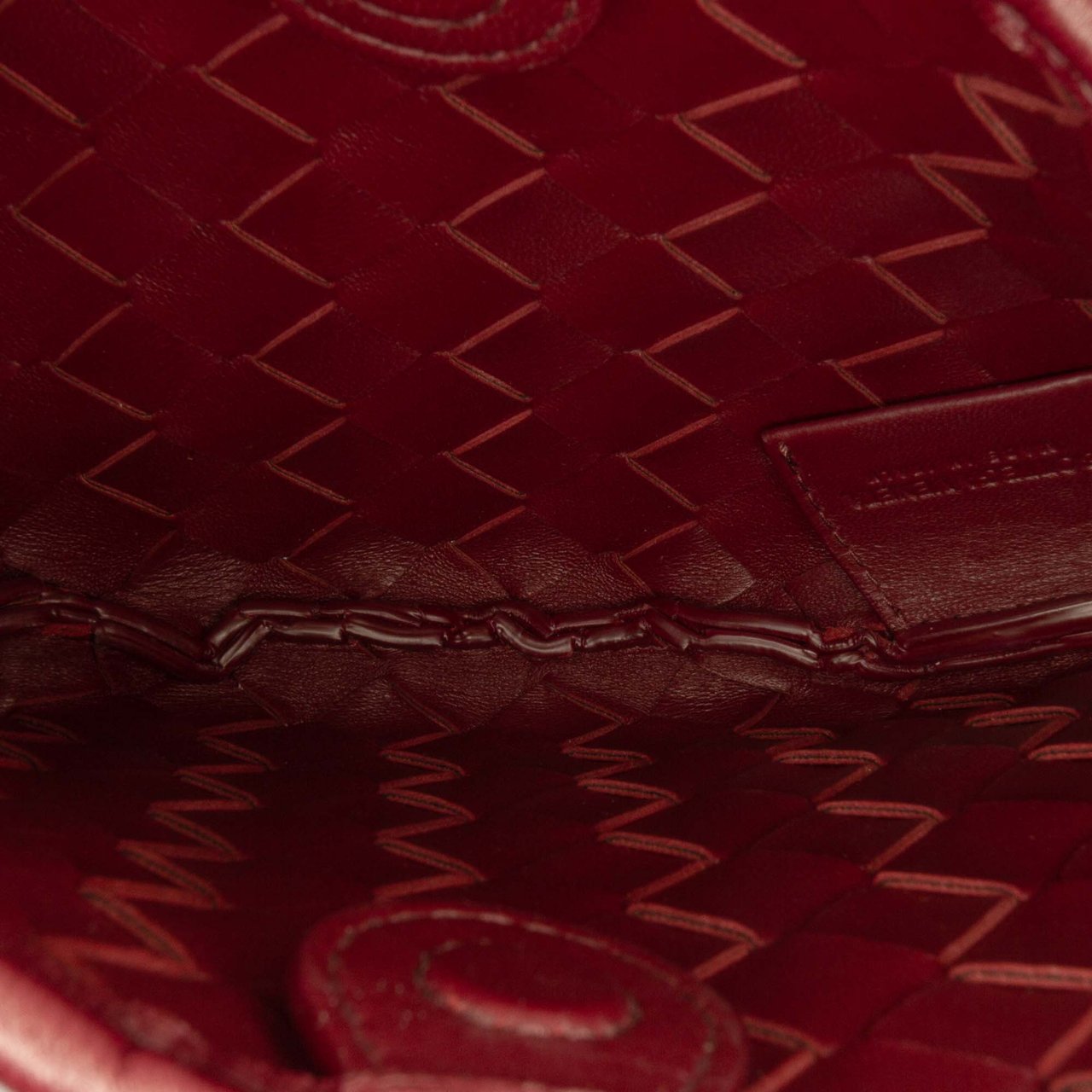 Bottega Veneta Baby Lambskin Intrecciato Sardine Rood