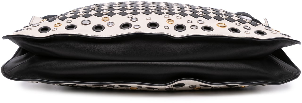 Bottega Veneta Nappa Intrecciato Check Grommet Palio Crossbody Wit