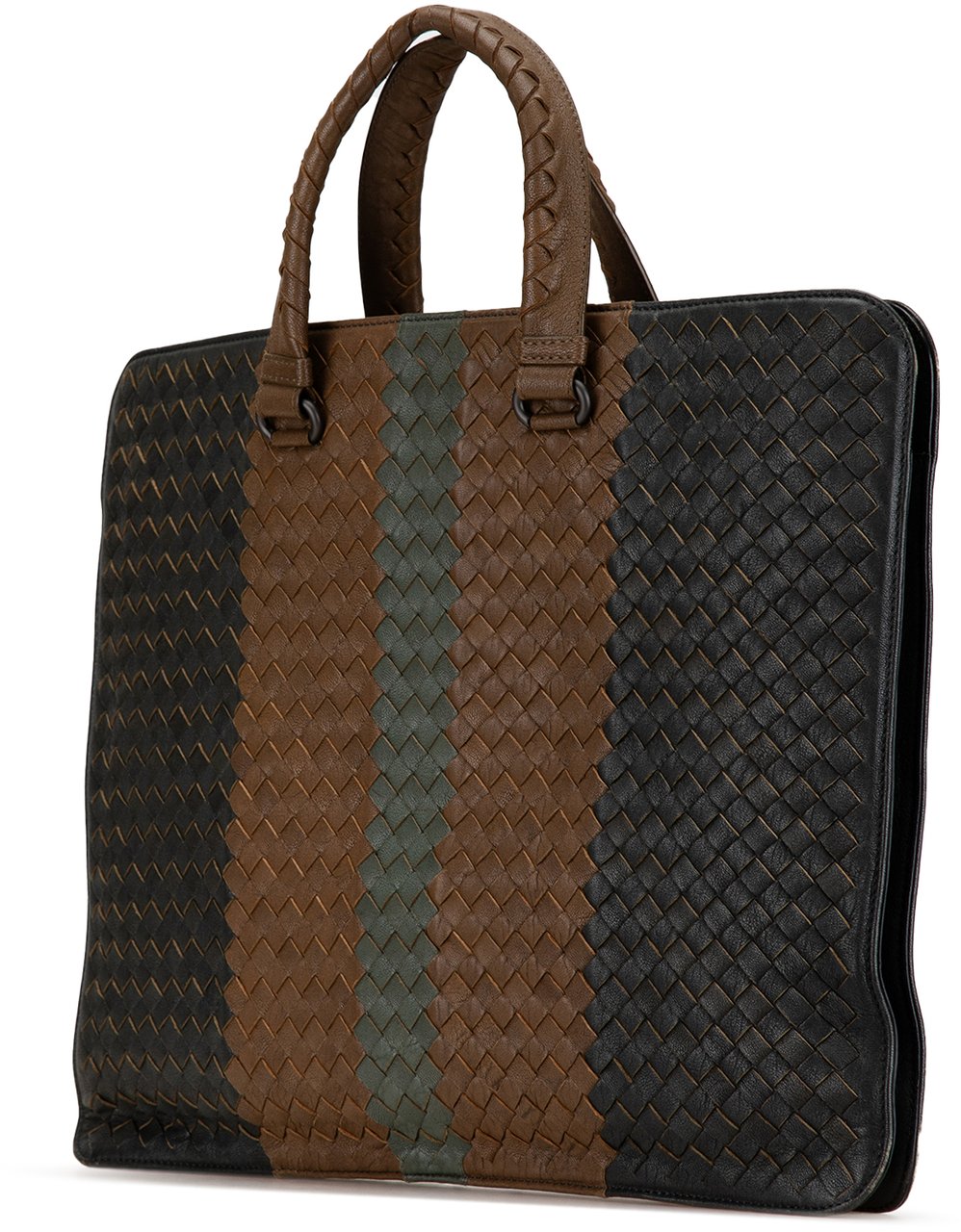 Bottega Veneta Nappa Intrecciato Club Fume Briefcase Bruin