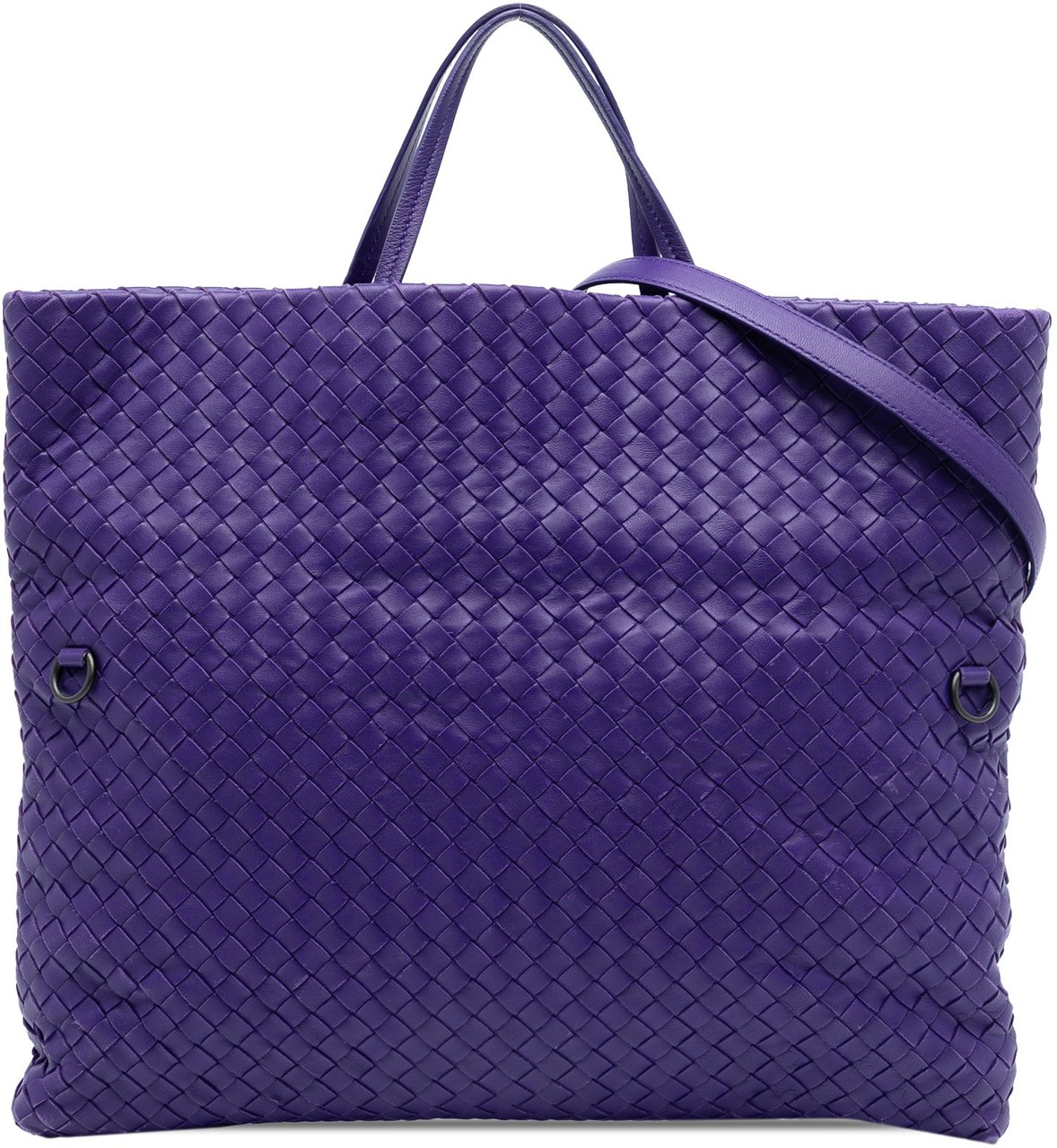Bottega Veneta Nappa Intrecciato Convertible Tote Paars
