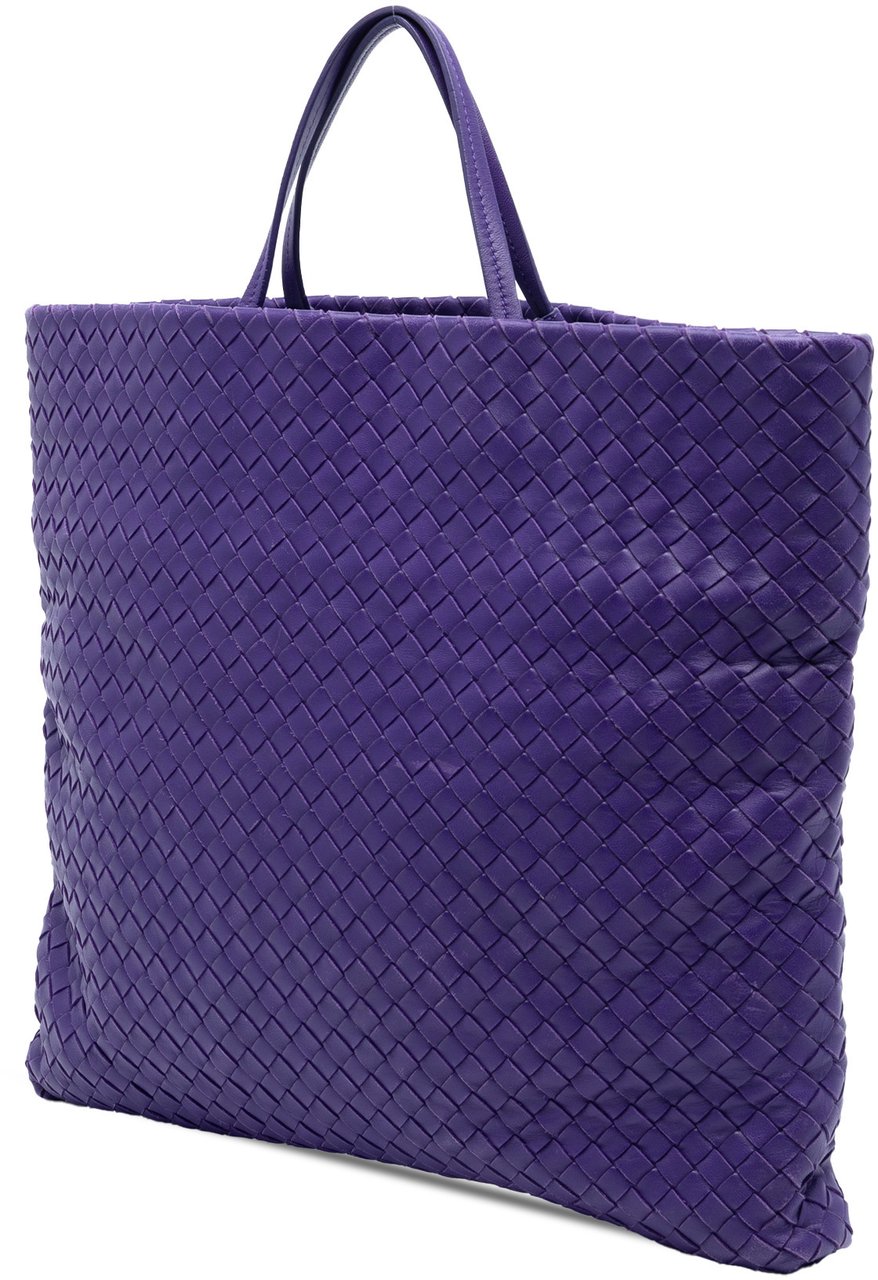Bottega Veneta Nappa Intrecciato Convertible Tote Paars