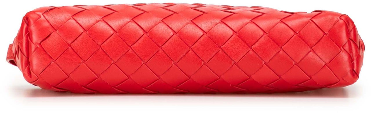 Bottega Veneta Nappa Intrecciato Crossbody Rood