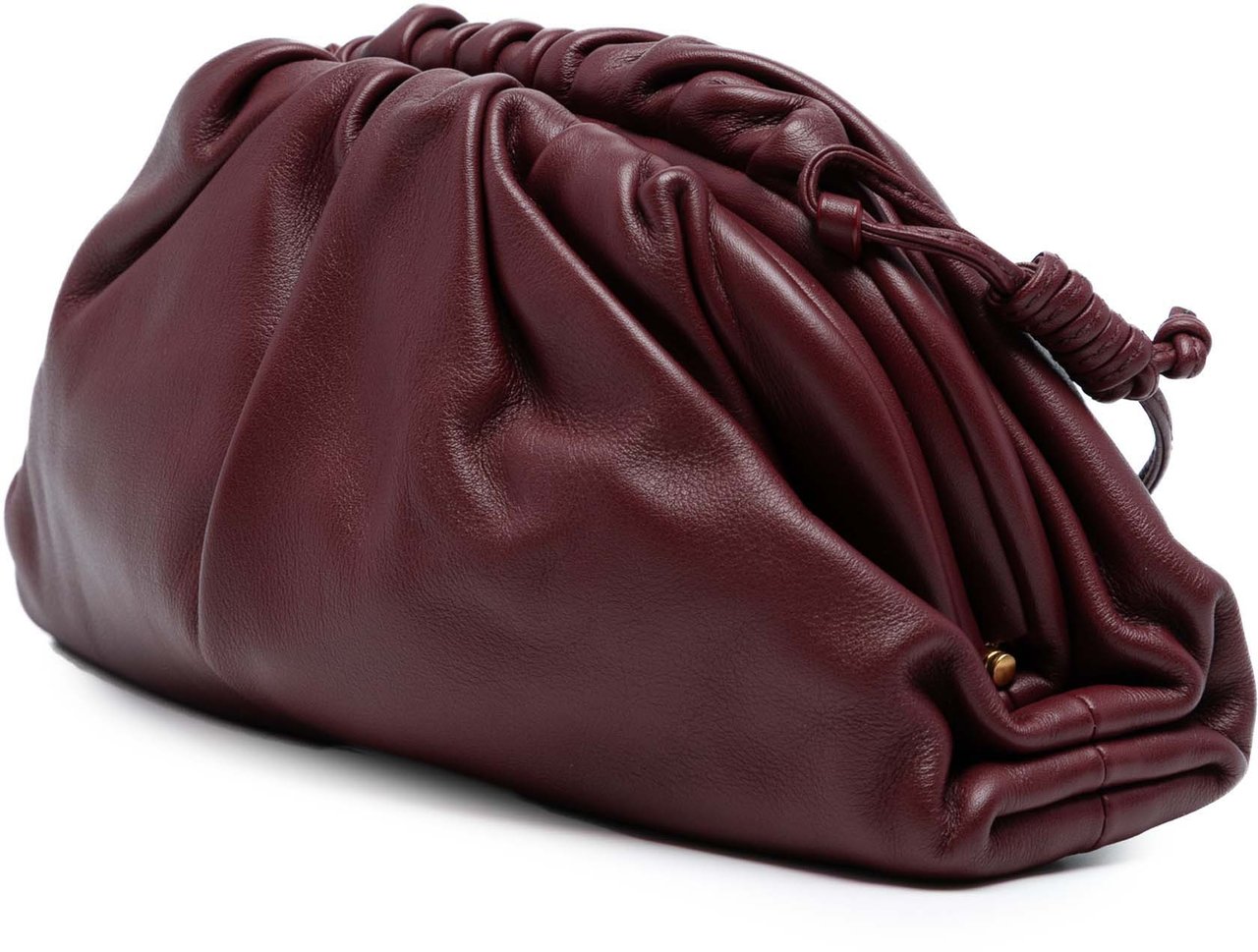 Bottega Veneta Lambskin The Mini Pouch Crossbody Rood