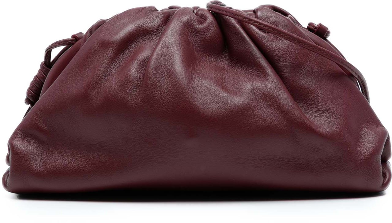 Bottega Veneta Lambskin The Mini Pouch Crossbody Rood