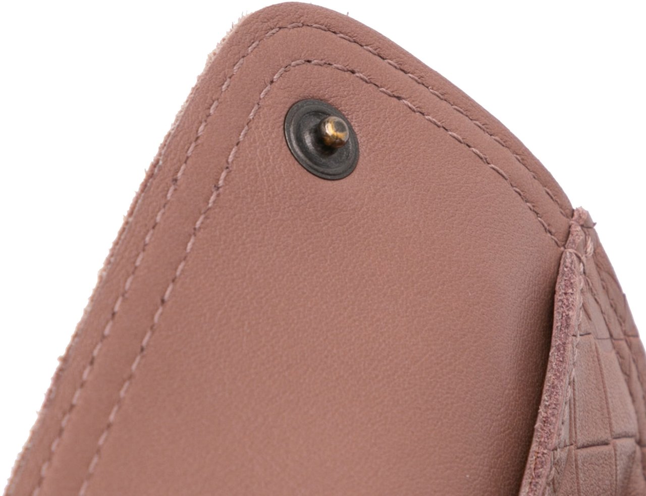 Bottega Veneta Small Calfskin Intrecciomirage Embossed Butterfly Chain Crossbody Roze