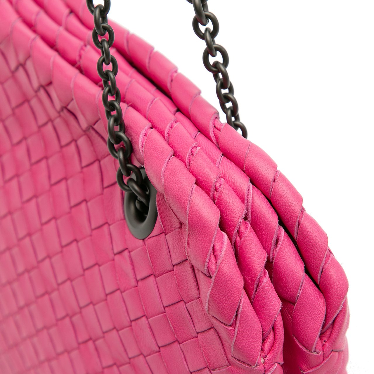 Bottega Veneta Nappa Intrecciato Duo Shoulder Bag Roze