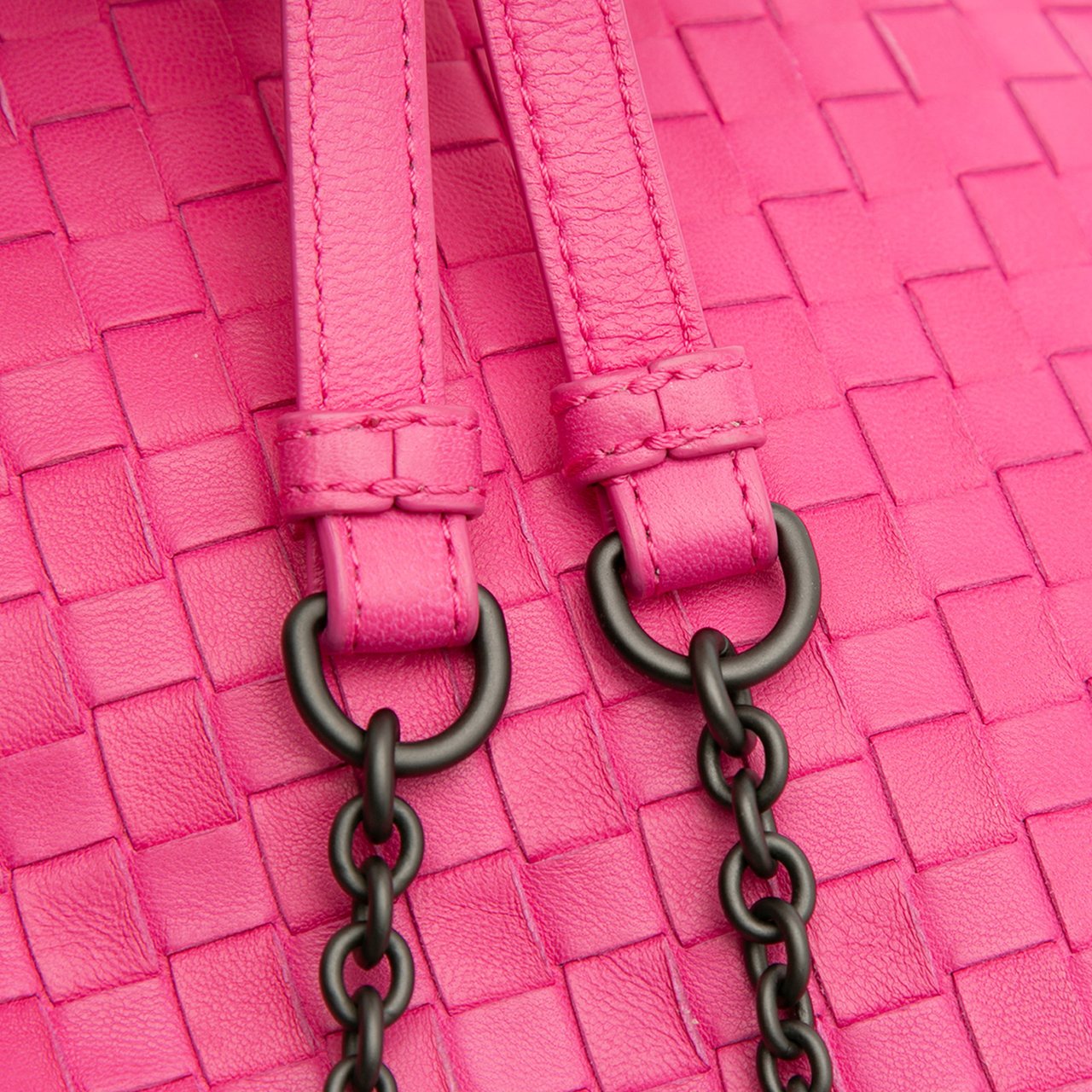 Bottega Veneta Nappa Intrecciato Duo Shoulder Bag Roze