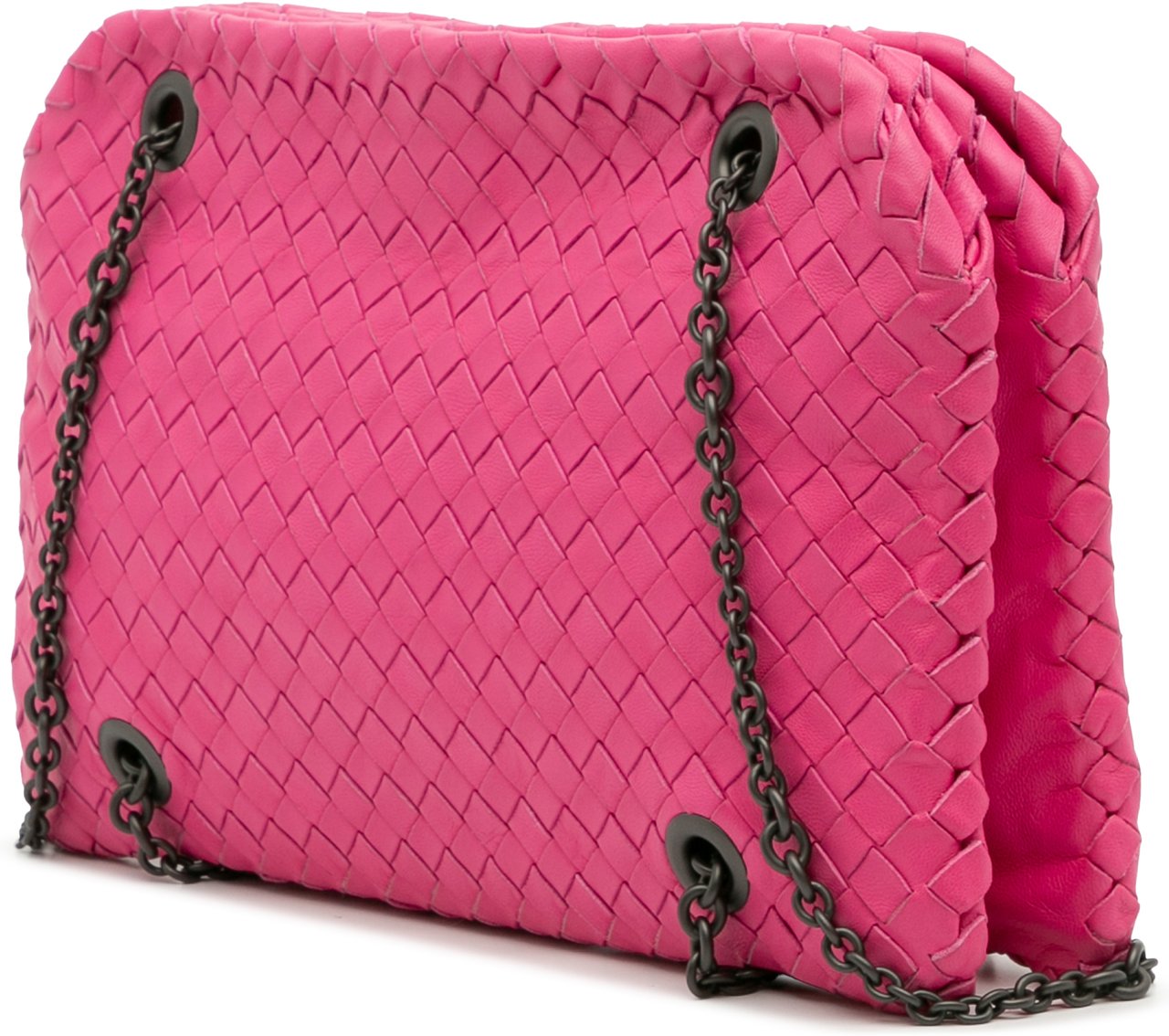 Bottega Veneta Nappa Intrecciato Duo Shoulder Bag Roze