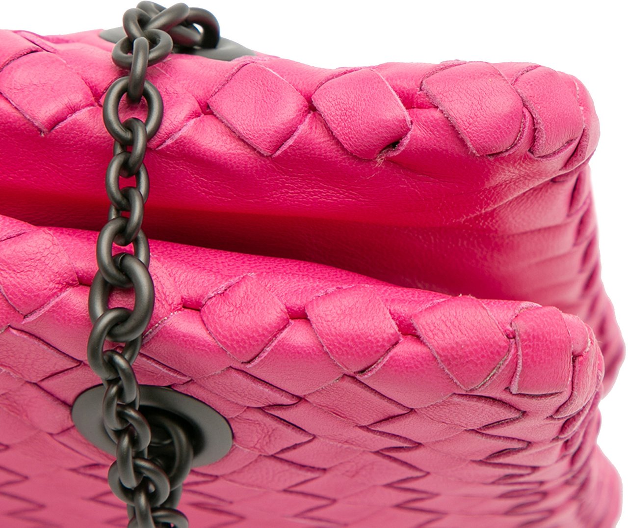 Bottega Veneta Nappa Intrecciato Duo Shoulder Bag Roze