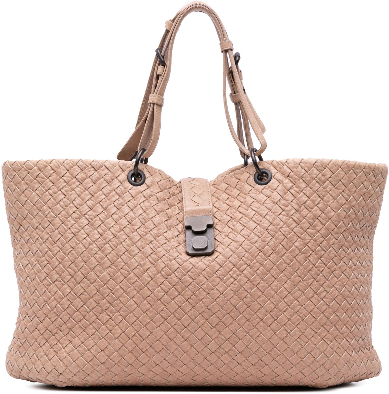 Bottega Veneta Large Nappa Intrecciato Capri Tote Bruin