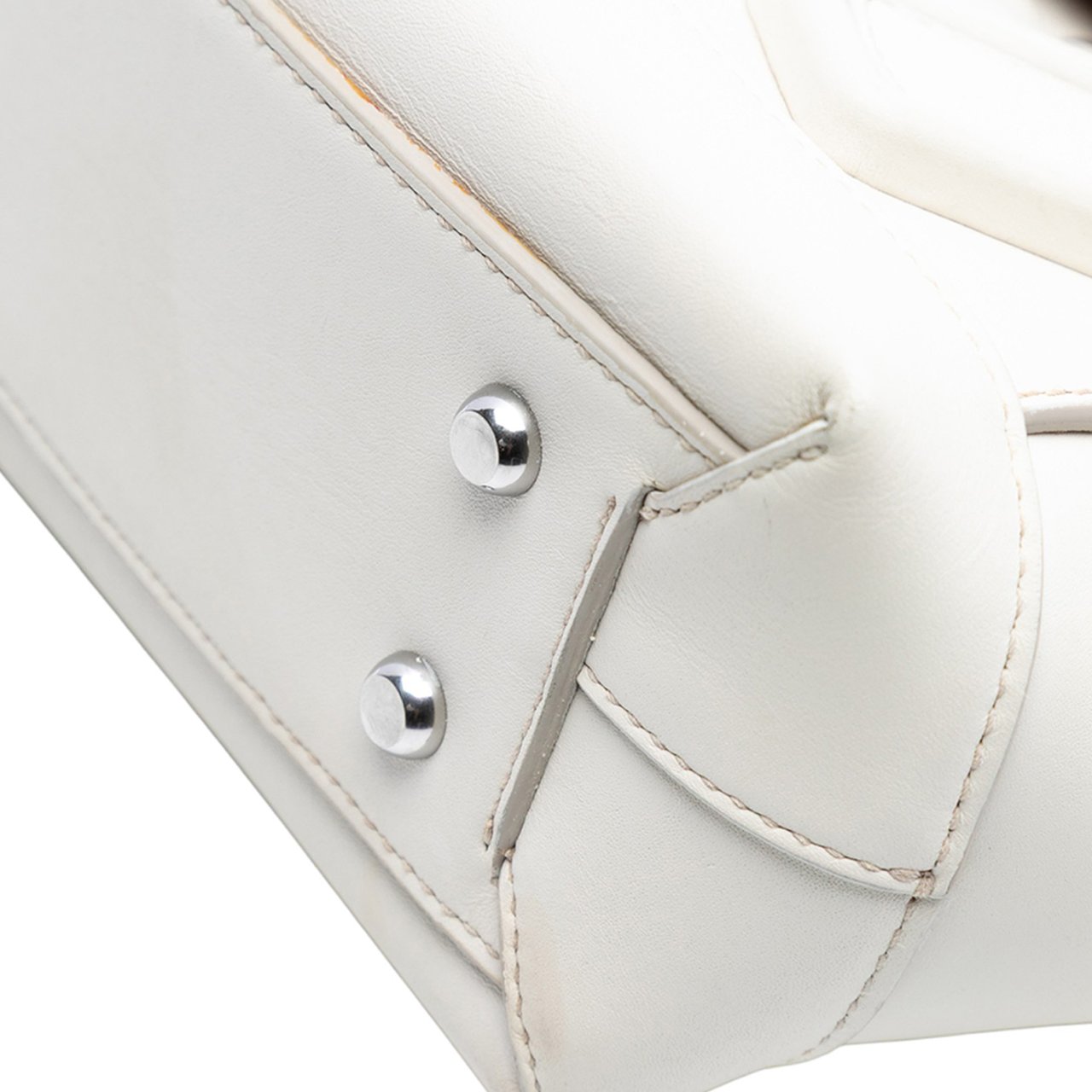 Bottega Veneta Small Calfskin Maxi Intrecciato Arco Satchel Wit