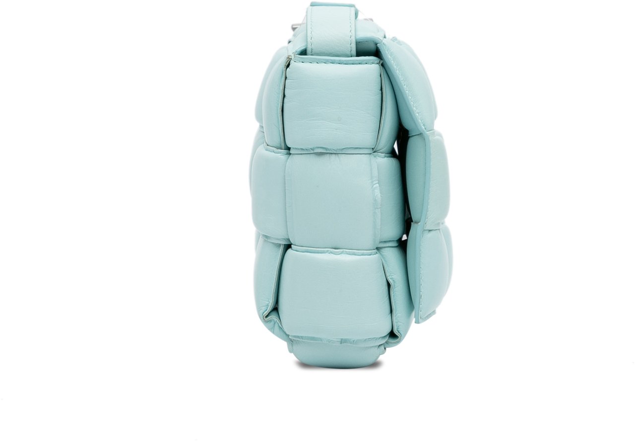 Bottega Veneta Nappa Intrecciato Padded Cassette Crossbody Blauw