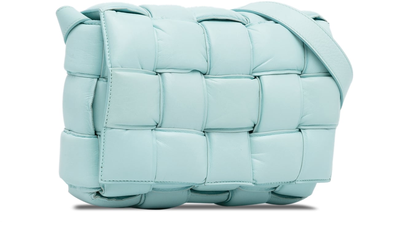 Bottega Veneta Nappa Intrecciato Padded Cassette Crossbody Blauw