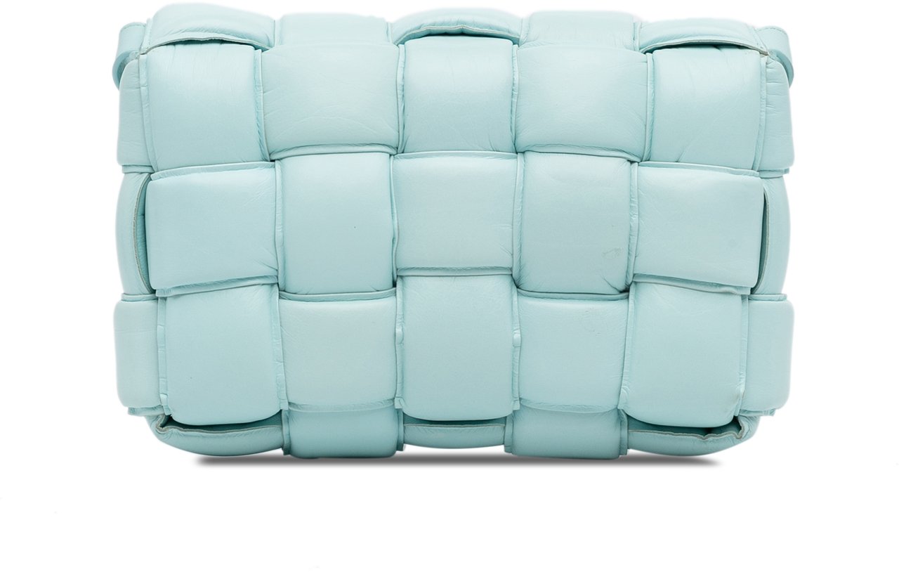 Bottega Veneta Nappa Intrecciato Padded Cassette Crossbody Blauw