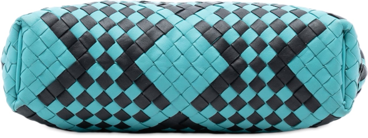 Bottega Veneta Bicolor Nappa Intrecciato The Lauren 1980 Clutch Blauw