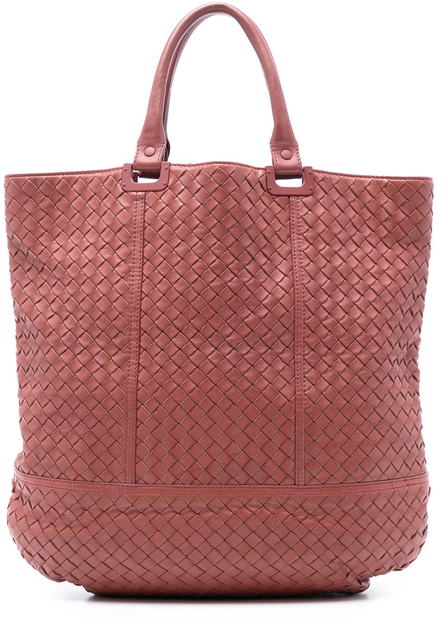 Bottega Veneta Nappa Intrecciato Tote Rood