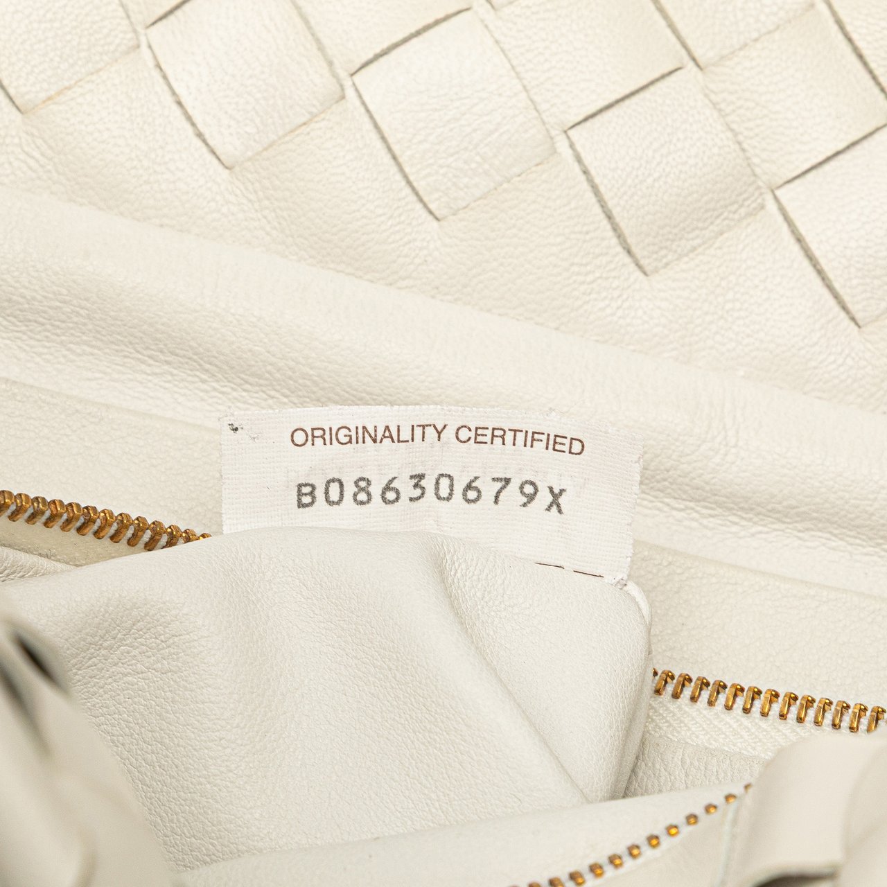 Bottega Veneta Lambskin Intrecciato Tote Wit