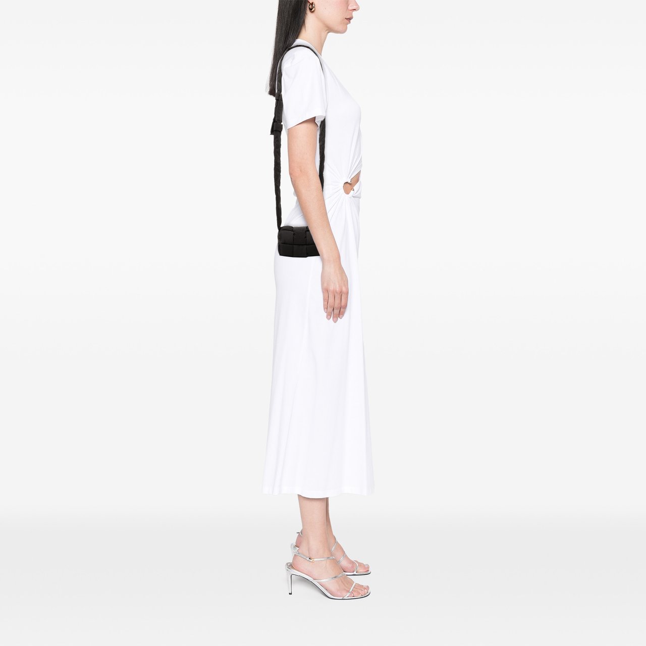 Bottega Veneta Candy Nylon Intrecciato Padded Tech Cassette Crossbody Zwart