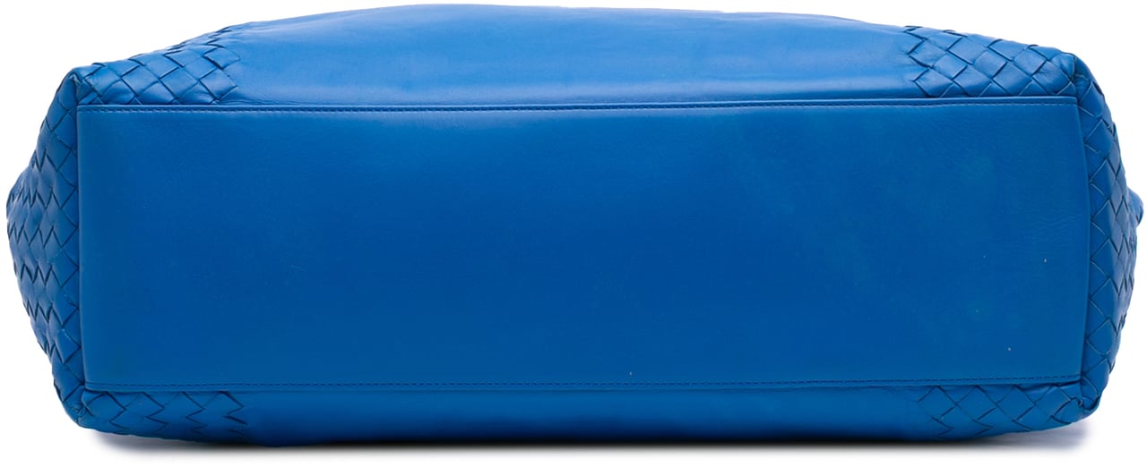 Bottega Veneta Intrecciato Trimmed Nappa Tote Blauw