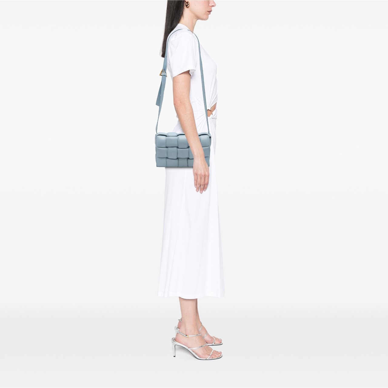 Bottega Veneta Nappa Intrecciato Padded Cassette Crossbody Blauw