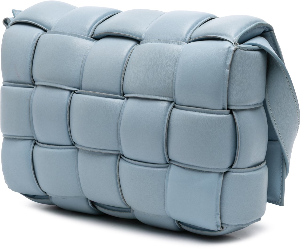 Bottega Veneta Nappa Intrecciato Padded Cassette Crossbody Blauw
