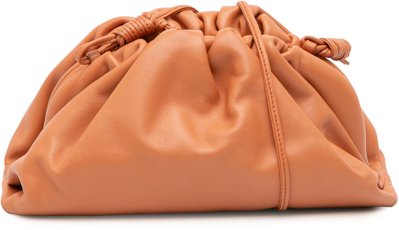 Bottega Veneta Lambskin The Mini Pouch Crossbody Bruin