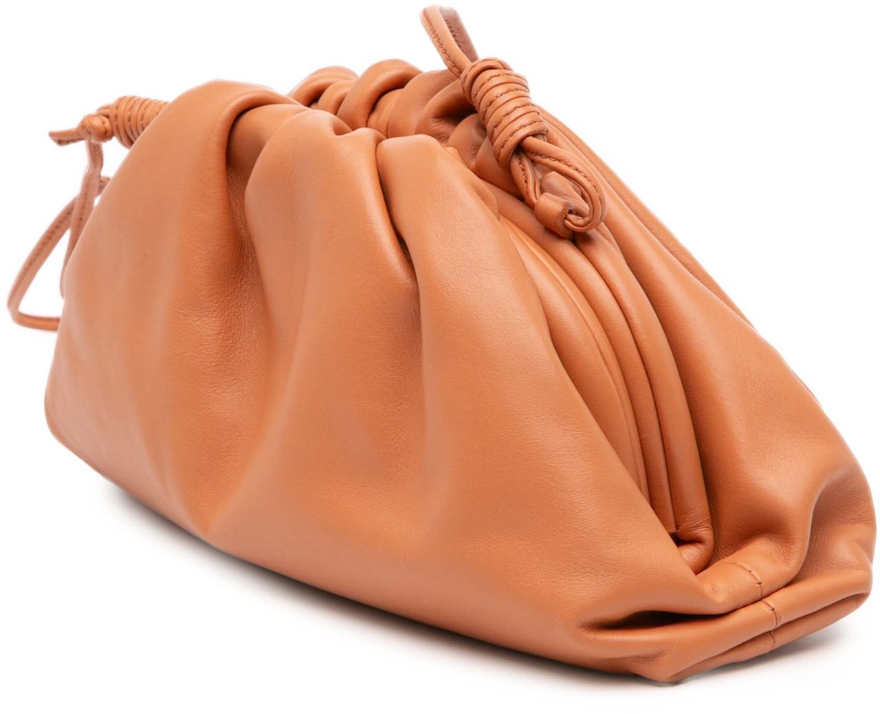Bottega Veneta Lambskin The Mini Pouch Crossbody Bruin