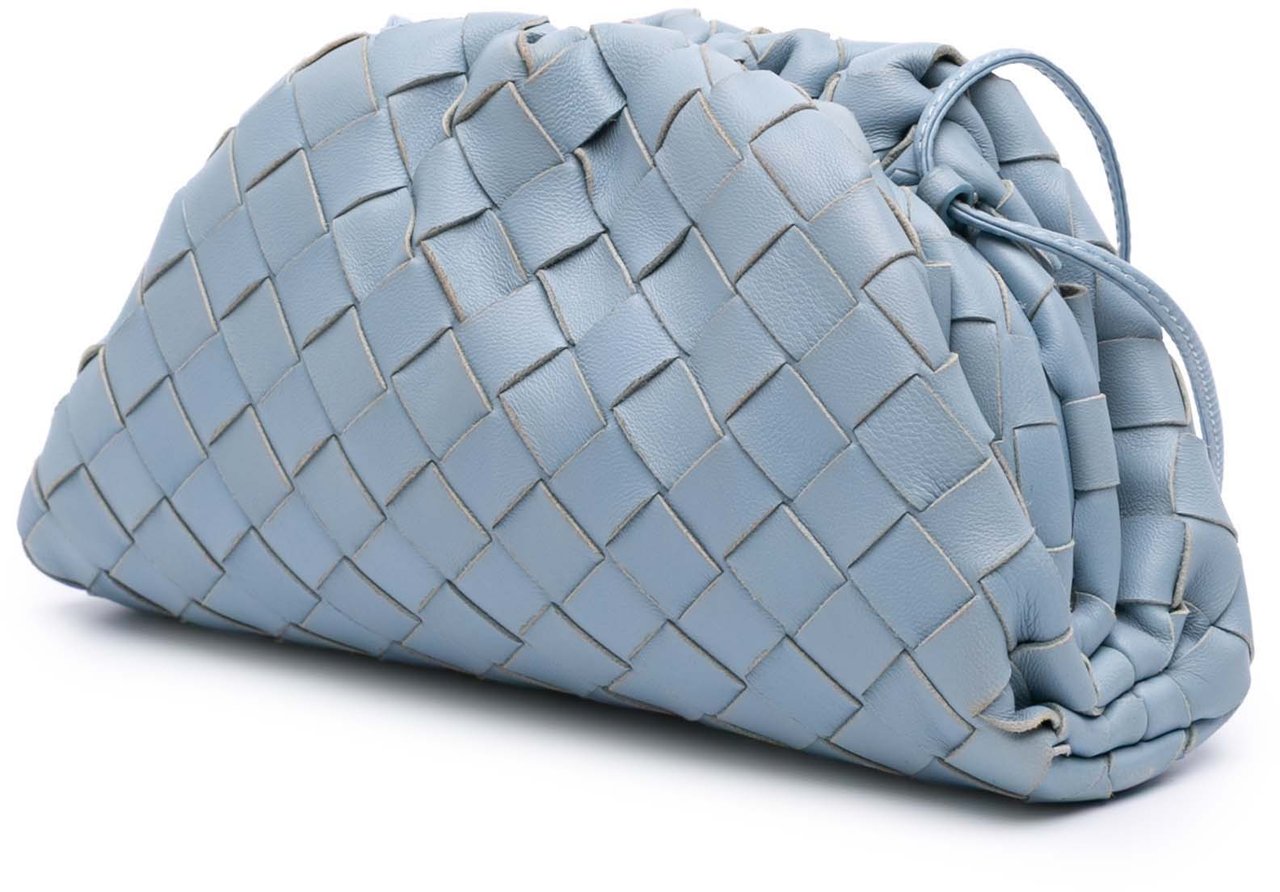 Bottega Veneta Nappa Intrecciato The Mini Pouch Crossbody Blauw