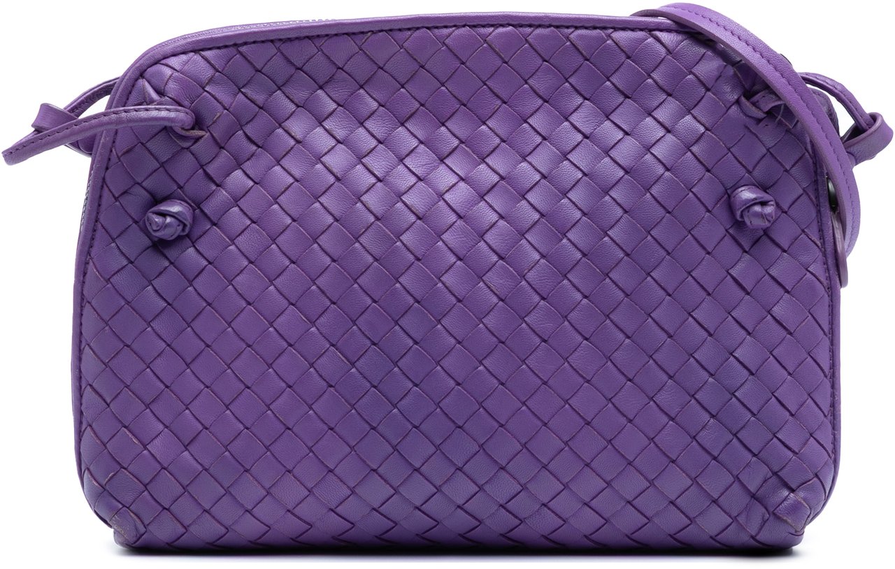 Bottega Veneta Nappa Intrecciato Nodini Crossbody Paars