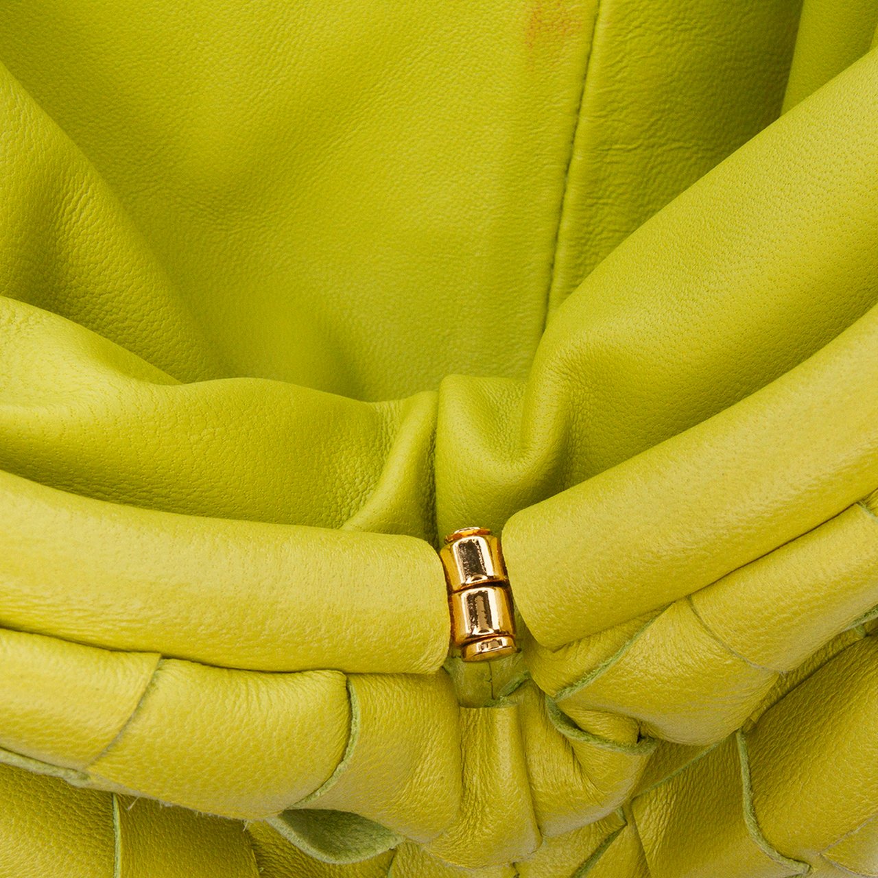 Bottega Veneta Nappa Intrecciato The Mini Pouch Crossbody Geel