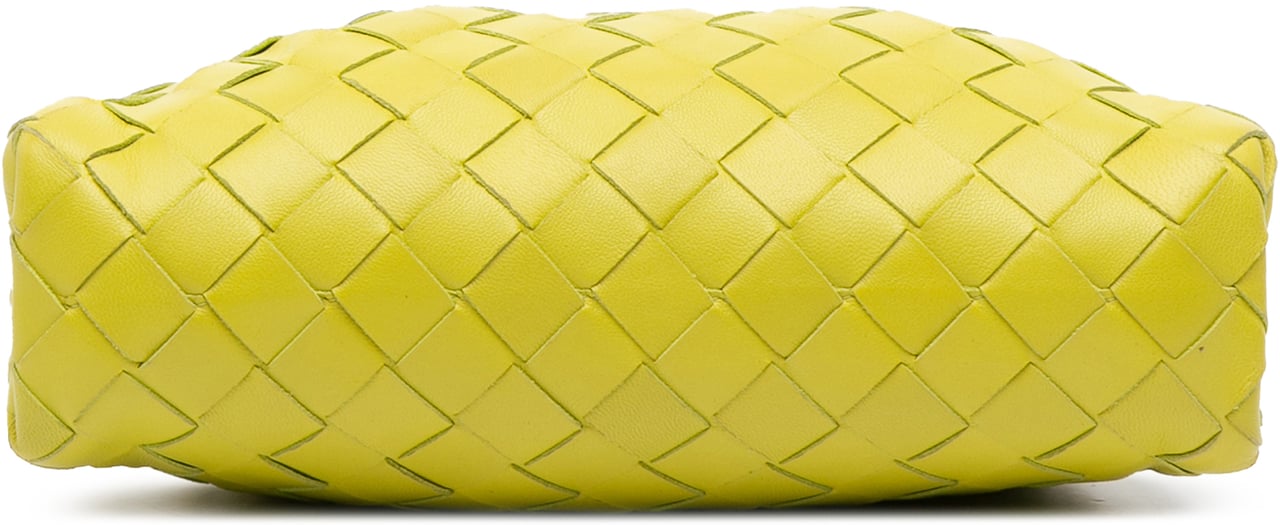 Bottega Veneta Nappa Intrecciato The Mini Pouch Crossbody Geel