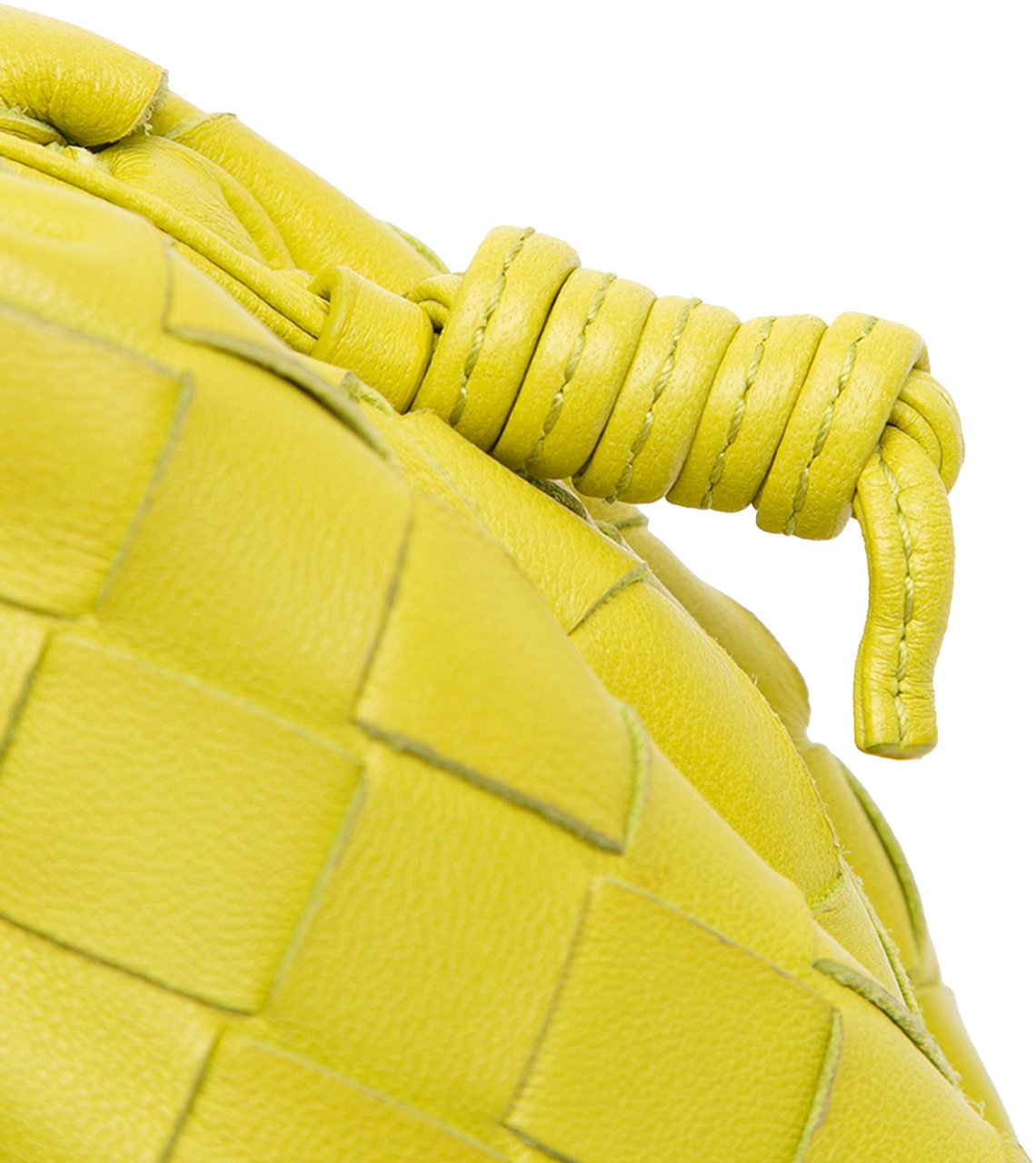 Bottega Veneta Nappa Intrecciato The Mini Pouch Crossbody Geel