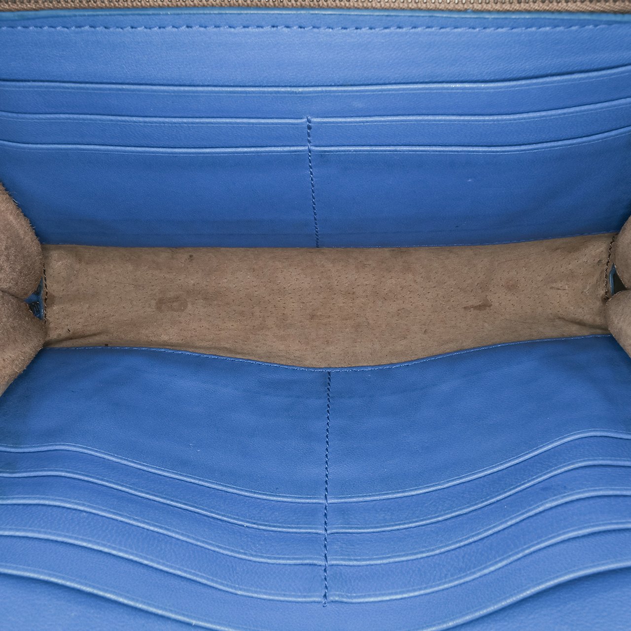 Bottega Veneta Nappa Intrecciato Zip Around Wallet On Chain Blauw