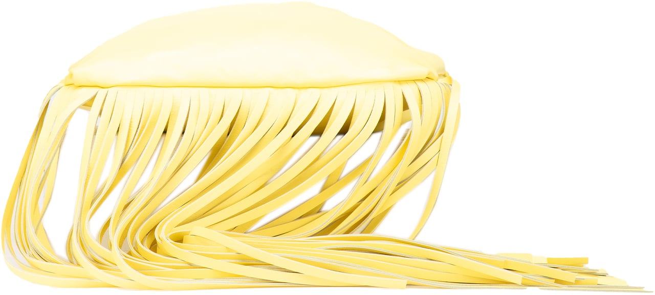 Bottega Veneta Nappa The Fringe Pouch Geel