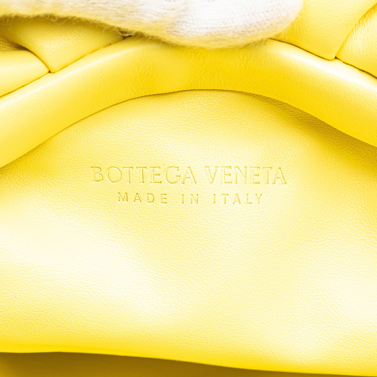 Bottega Veneta Nappa The Fringe Pouch Geel