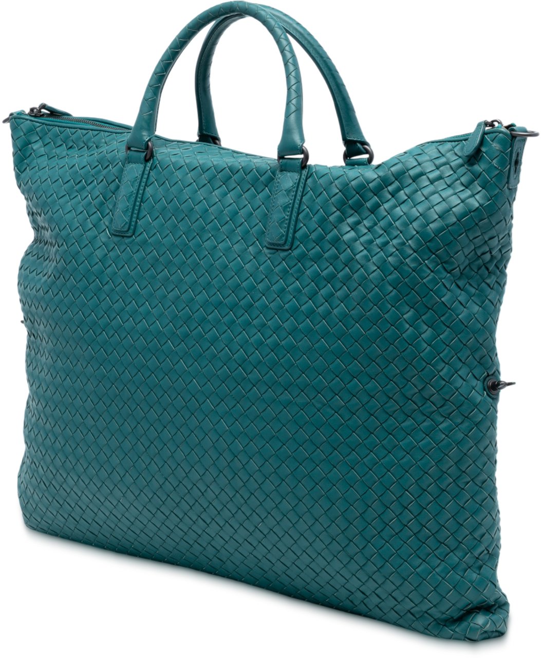 Bottega Veneta Maxi Nappa Intrecciato Convertible Tote Blauw