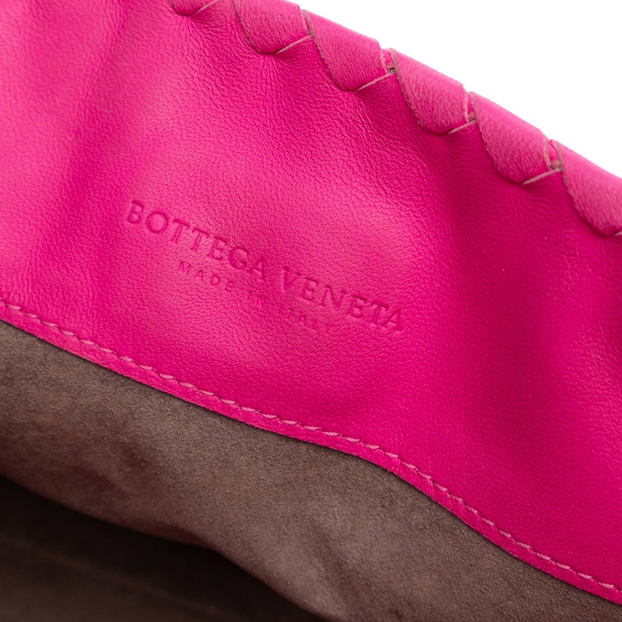 Bottega Veneta Nappa Intrecciato Flap Satchel Roze