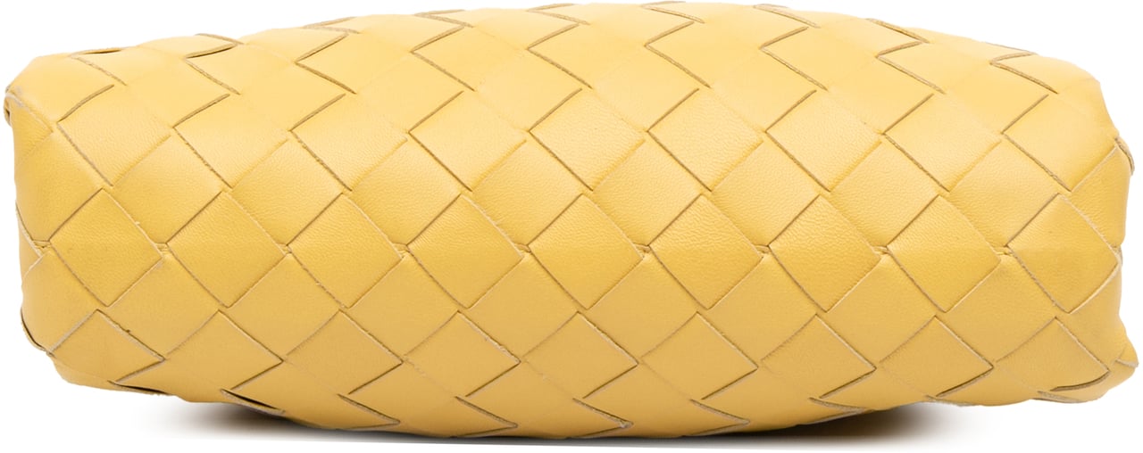 Bottega Veneta Nappa Intrecciato The Mini Pouch Crossbody Geel