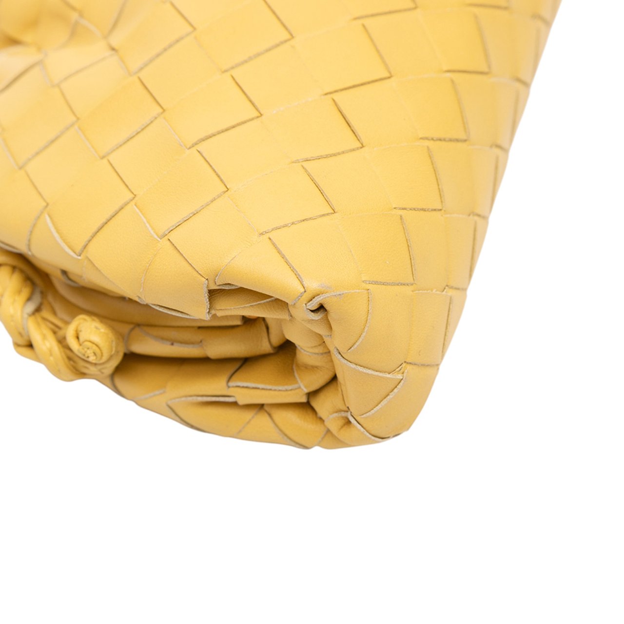 Bottega Veneta Nappa Intrecciato The Mini Pouch Crossbody Geel