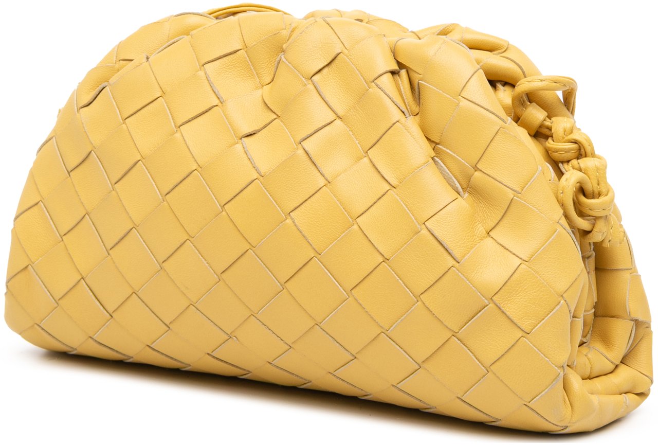 Bottega Veneta Nappa Intrecciato The Mini Pouch Crossbody Geel