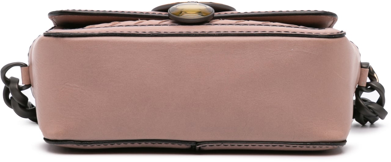Bottega Veneta Nappa Intrecciato Mirror Lens Shoulder Bag Roze