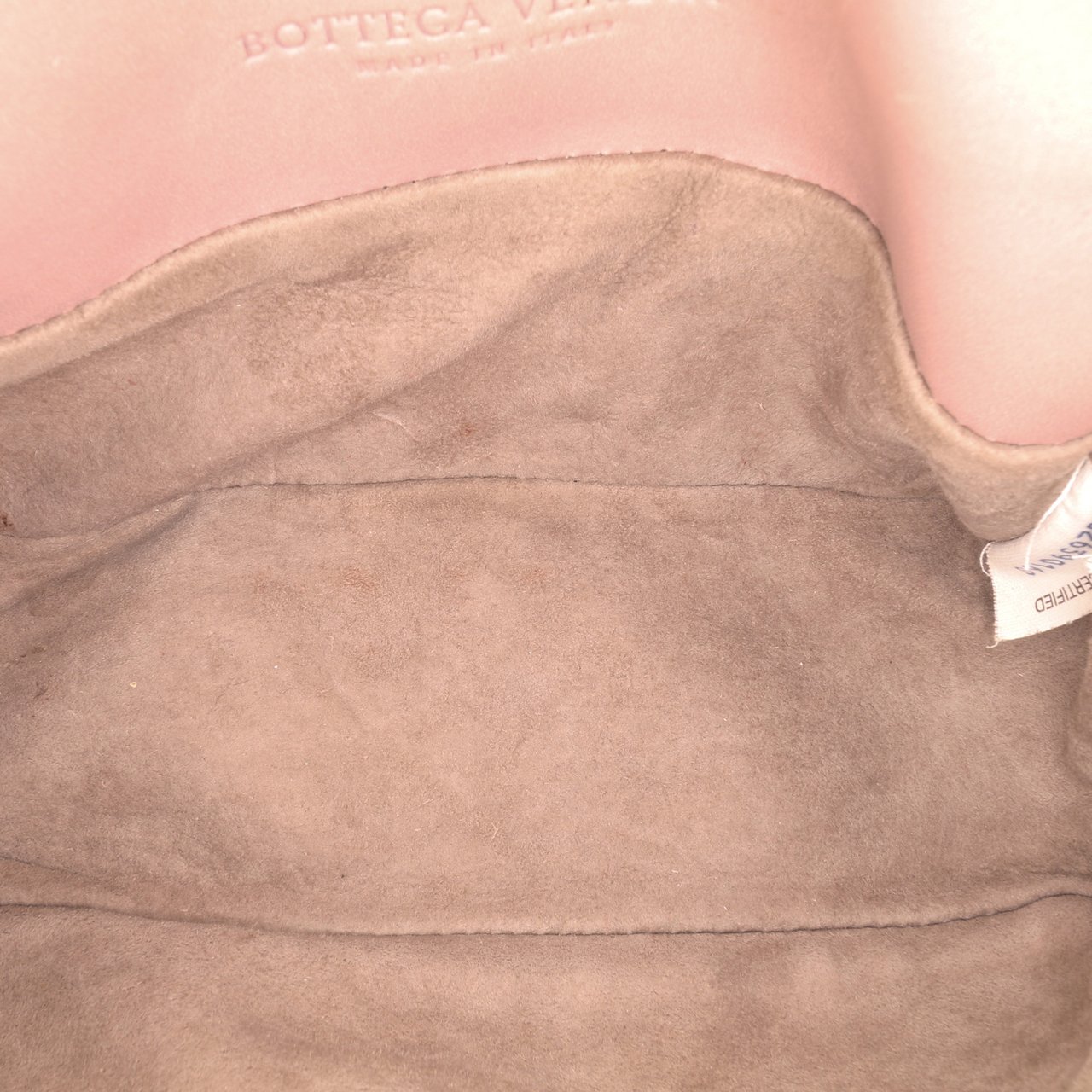 Bottega Veneta Nappa Intrecciato Mirror Lens Shoulder Bag Roze
