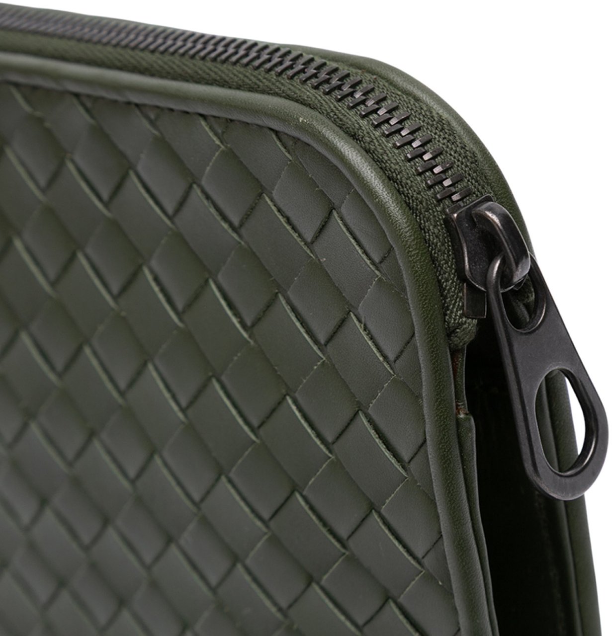 Bottega Veneta Nappa Intrecciato Clutch Groen