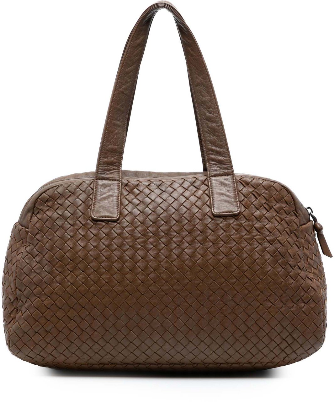 Bottega Veneta Nappa Intrecciato Shoulder Bag Bruin