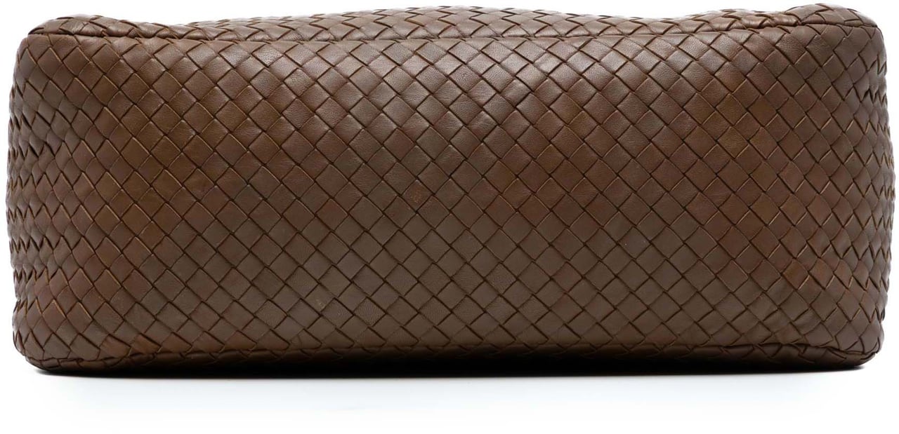 Bottega Veneta Nappa Intrecciato Shoulder Bag Bruin