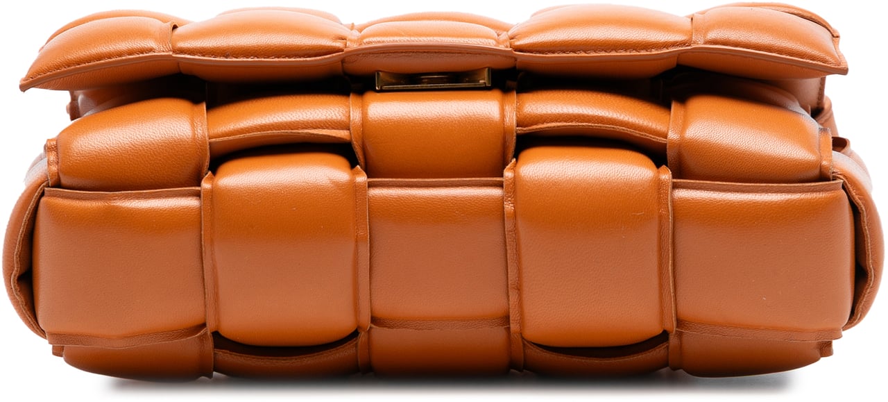 Bottega Veneta Nappa Intrecciato Padded Cassette Crossbody Oranje