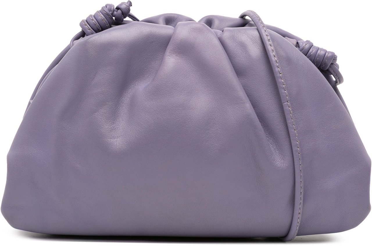 Bottega Veneta Lambskin The Mini Pouch Crossbody Paars