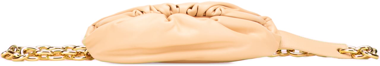 Bottega Veneta Lambskin Belt Chain Pouch Bruin